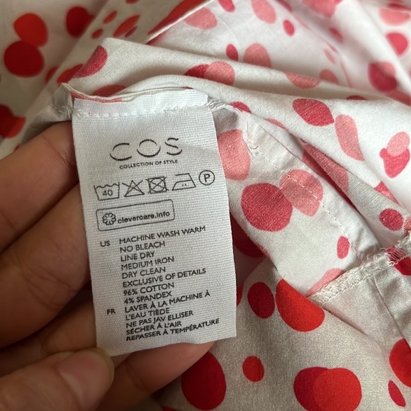 COS Mock Neck Tie Back Dress Polka
Dots Pockets Size 6 - Picture 11 of 11